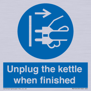 Unplug the kettle when finished